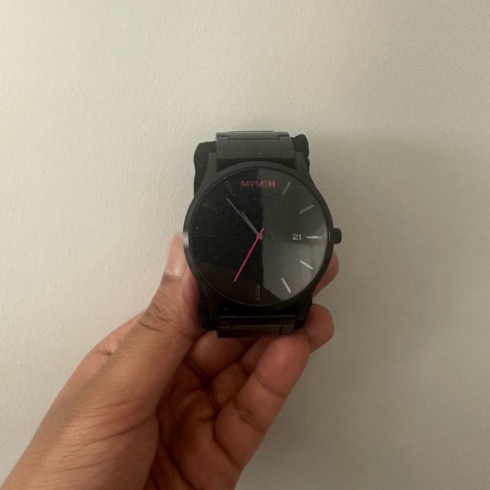 MVMT Black Watch with Red Details